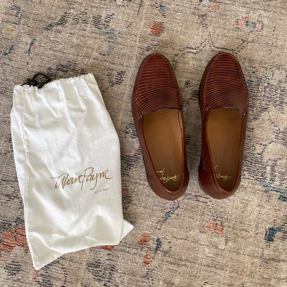 Alan Payne Genuine Lizard Loafers. Worn once. Like new.